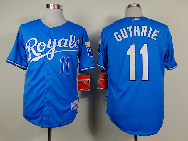 Men Kansas City Royals #11 Guthrie Light Blue MLB Jerseys